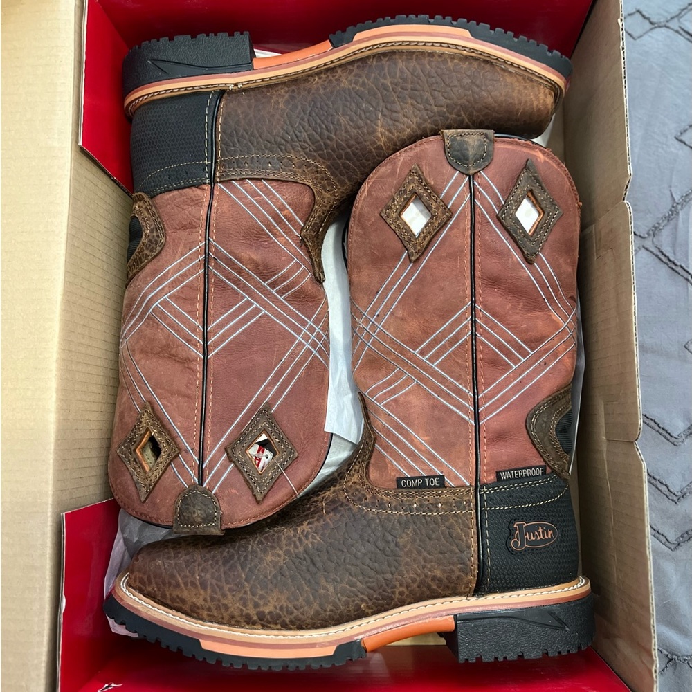 Justin Leather Composite Toe Work Boots SE4218